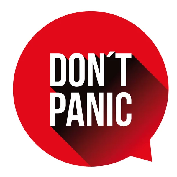 Dont Panic alert speech bubble — ストックベクタ