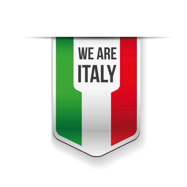 Nous Sommes Vecteur Ruban Drapeau Italie — Image vectorielle