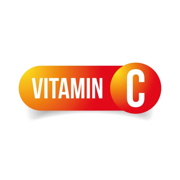 Vitamina Signo Etiqueta Botón Vector — Archivo Imágenes Vectoriales