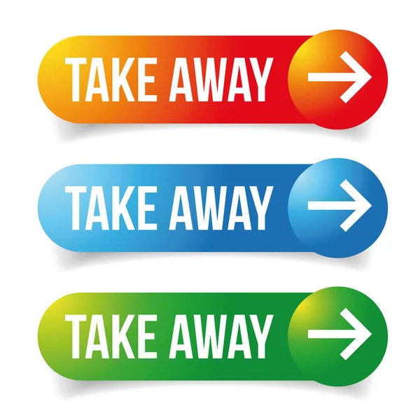 Take Away Sign Button Arrow Vector — Stock Vector