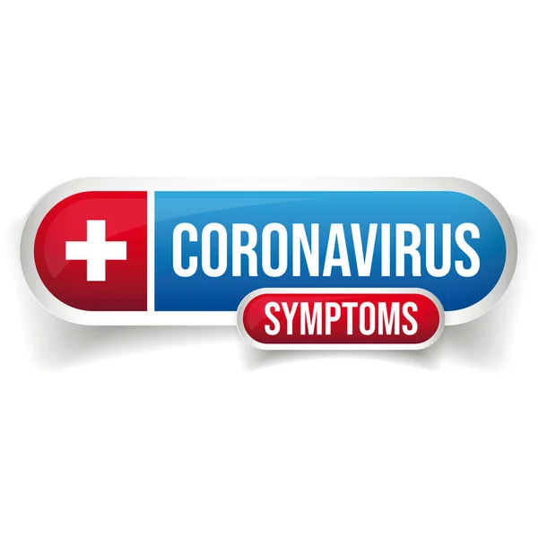 Corona virus knop teken — Stockvector