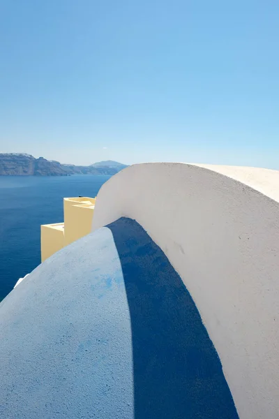 Horizon Abstracte Vormen Dak Van Oia Dorp Santorini Griekenland — Stockfoto
