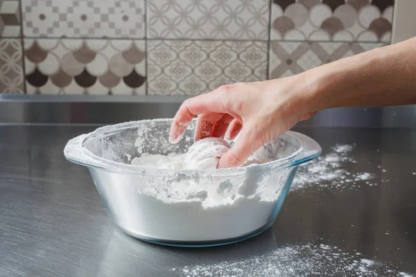 Erdbeer Marshmallows Kochen Einer Professionellen Küche — Stockfoto