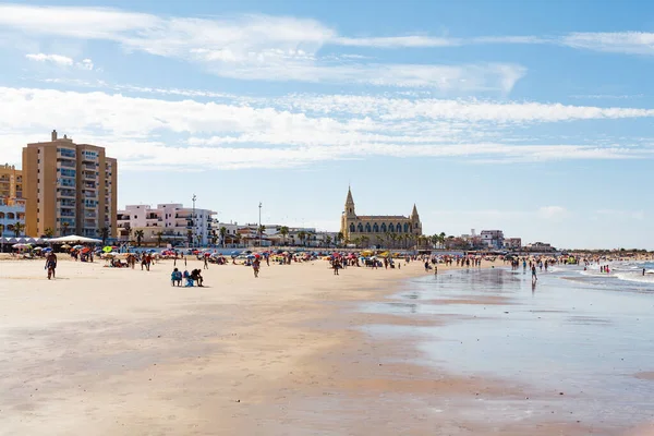 Central Beach Chipiona Sunny Summer Day — Stock Photo, Image