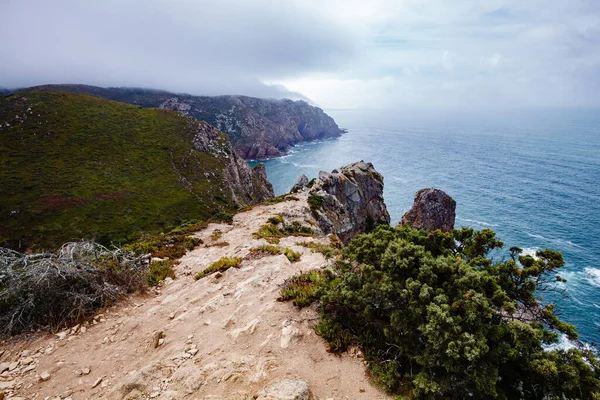 Una Vista Del Océano Atlántico Rocas Desde Cape Rock — Foto de Stock