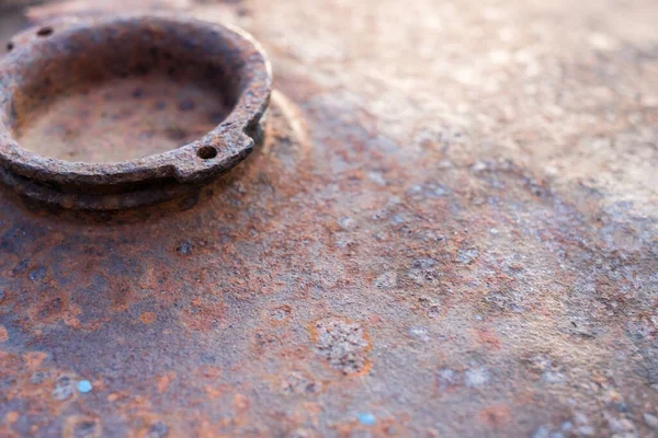 Background Painted Rusty Sheet Iron Barrel Sheet Stock Photo