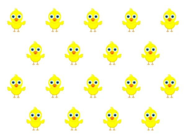 Wonderful Background Design Created Many Little Yellow Chicks — Stock Vector