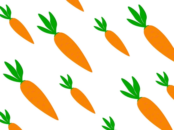 Simple Design Tasty Fresh Carrots Light Background — Stock Vector
