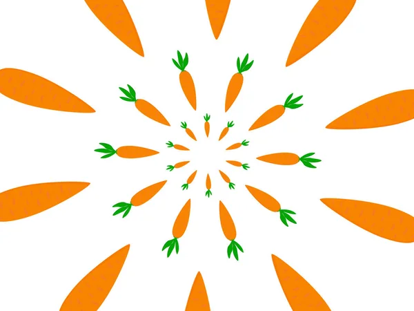 Simple Design Tasty Fresh Carrots Light Background — Stock Vector