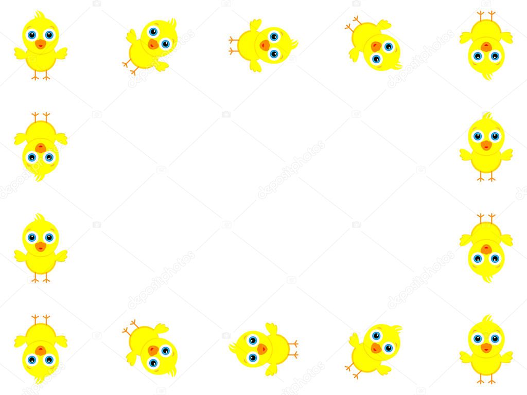 Wonderful background design created from many little yellow chicks