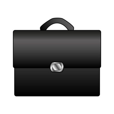 Basit tasarımı için işadamları beyaz bir arka plan üzerinde siyah bir evrak çantası