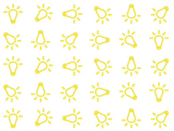 Wonderful Background Design Made Many Yellow Light Bulbs — Stock Vector