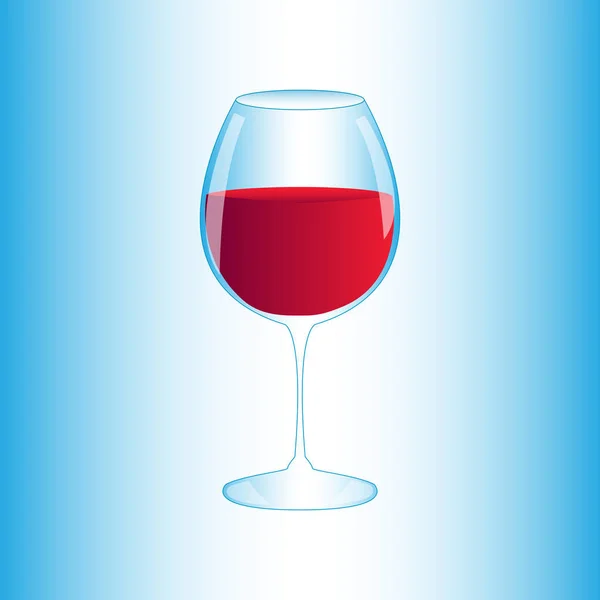 Υπέροχο Σχέδιο Από Ένα Ποτήρι Κρασί Μπορντώ — Διανυσματικό Αρχείο