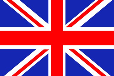 Büyük Britanya'nın bayrağı parlak kırmızı renklerde muhteşem tasarım