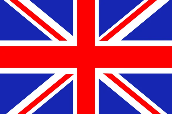 Projeto Magnífico Cores Vermelhas Brilhantes Bandeira Grã Bretanha —  Vetores de Stock