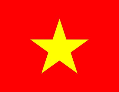 Vietnam bayrağı parlak renklerde büyük tasarım