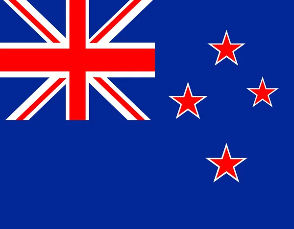 Чудовий Дизайн Яскраві Фарби Прапором Нової Зеландії — стоковий вектор