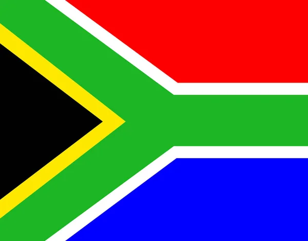 Grande Design Nei Colori Vivaci Della Bandiera Del Sud Africa — Vettoriale Stock
