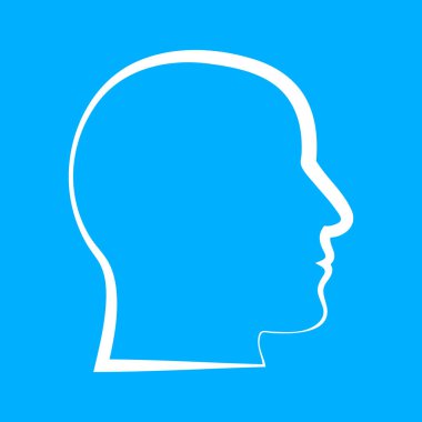 Bir güzel basit ampul tasarım fikir mavi bir daire içinde bir kavram olarak