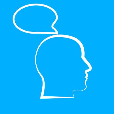 Bir güzel basit ampul tasarım fikir mavi bir daire içinde bir kavram olarak