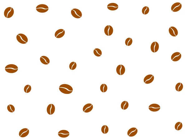 Herrliche Und Einfache Design Hintergrund Kaffeebohnen Silhouetten — Stockvektor
