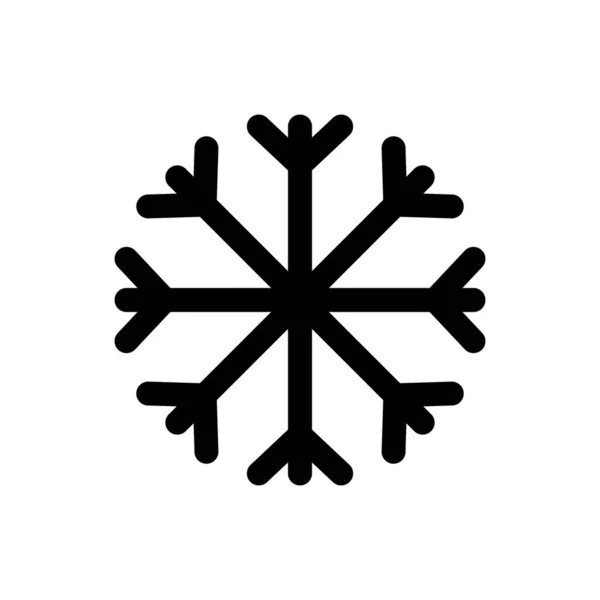 Sneeuwvlok Doodle Pictogram Vector Illustratie Geïsoleerd Witte Achtergrond — Stockvector