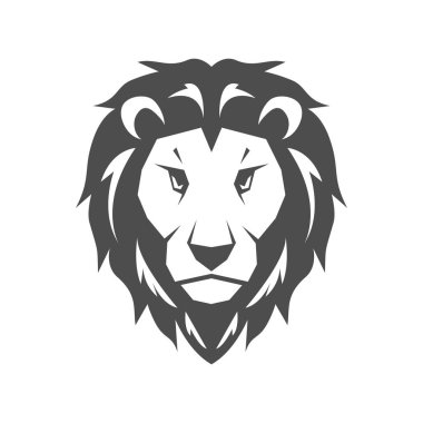 Aslan başı ikon vektör çizimi beyaz arkaplanda izole