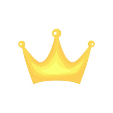 Altın taç vektör ikonu. El yapımı çizimler izole edildi