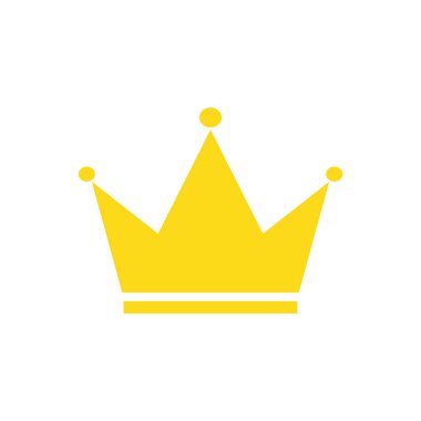 Altın taç vektör ikonu. El yapımı çizimler izole edildi