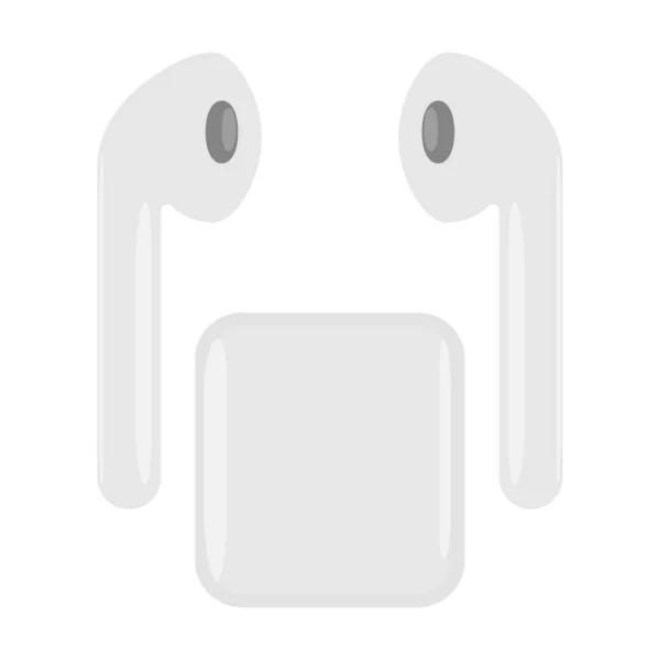 Bluetooth Kulaklıklar Vektör Çizimi Izole Edildi — Stok Vektör