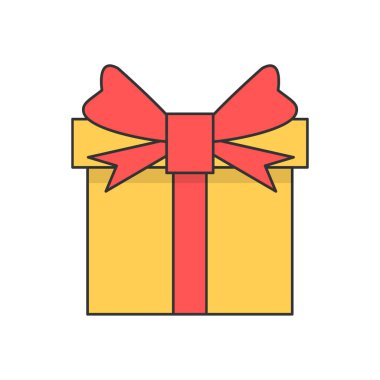 Hediye kutusu, mevcut simgesi beyaz arka plan üzerinde izole