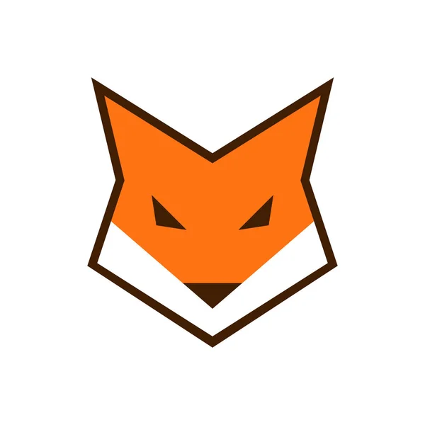 Fuchs Gesicht Logo Abbildung Des Vektorsymbols Isoliert Auf Weißem Hintergrund — Stockvektor