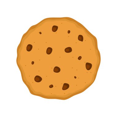 Beyaz arkaplanda çikolata aromalı çip vektör simgesi izole 