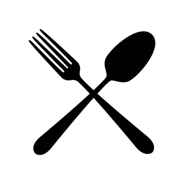 Iconos Del Logotipo Cocina Ilustración Vectorial Aislada Folk Cuchara Cuchillo — Archivo Imágenes Vectoriales