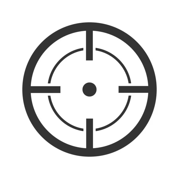 Sniper Scope Vector Isolato Sullo Sfondo Bianco Illustrazione Dell Icona — Vettoriale Stock