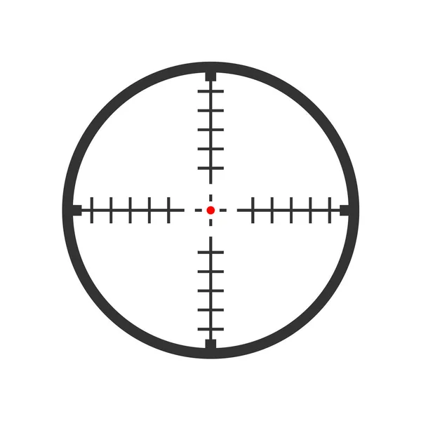 Sniper Scope Vecteur Isolé Sur Fond Blanc Illustration Icône Cible — Image vectorielle