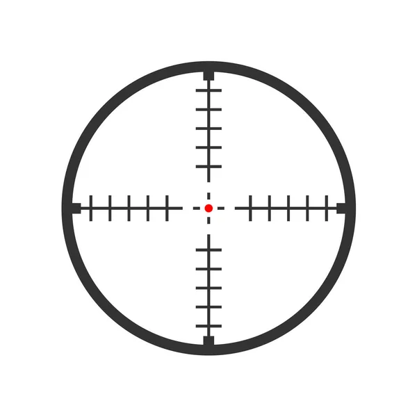 Sniper Scope Vector Geïsoleerd Witte Achtergrond Doelpictogram Illustratie Optisch Zicht — Stockvector