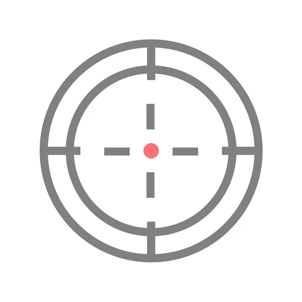 Sniper Scope Vector Isolated White Background Target Icon Illustration Optical — 스톡 벡터