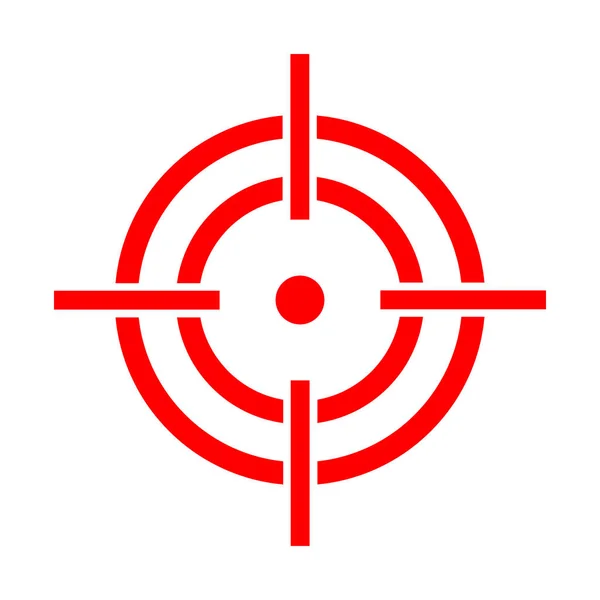 Sniper Scope Vector Geïsoleerd Witte Achtergrond Doelpictogram Illustratie Optisch Zicht — Stockvector