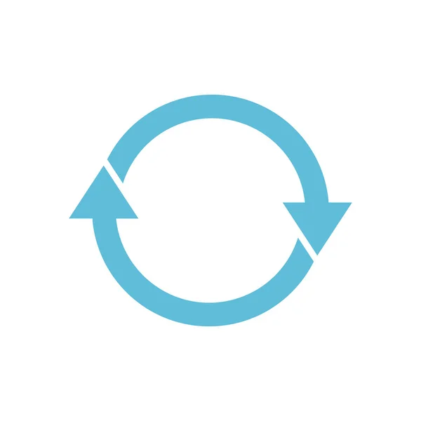 循环图标向量 风格是扁平的符号 在白色背景上孤立的回收符号说明 — 图库矢量图片