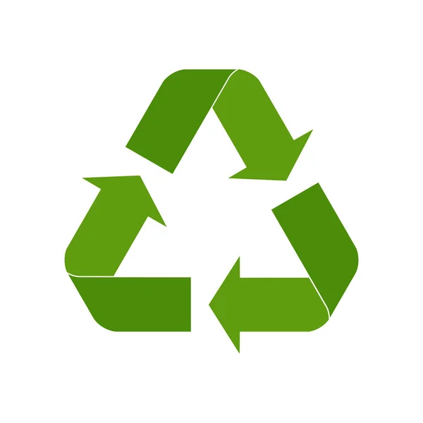 リサイクルアイコンベクトル スタイルはフラットシンボルです 白地に隔離されたシンボルイラストのリサイクル — ストックベクタ