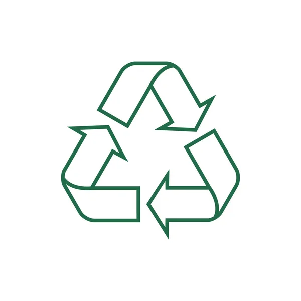 Icon Vektor Recyceln Stil Ist Ein Flaches Symbol Recycling Symbol — Stockvektor