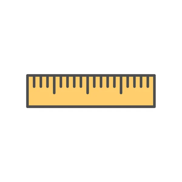 Ruler Flat Vector Icon Trendy Style Illustration Isolated — 스톡 벡터