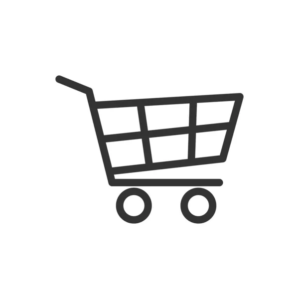 Shopping Cart Basket Flat Vector Icon Illustration Isolated White Background — Stok Vektör