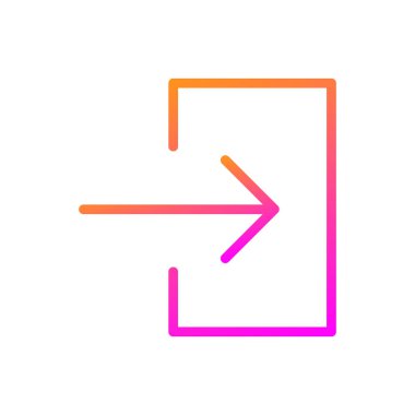 Beyaz arkaplanda izole edilmiş sağ düz simge çizimi