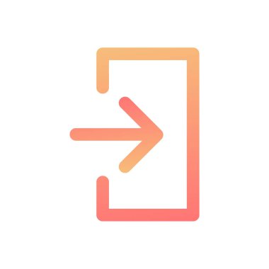 Beyaz arkaplanda izole edilmiş sağ düz simge çizimi