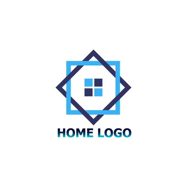 Abstrakt Hus Logotyp Vektor Ikon Isolerad Den Vita Bakgrunden — Stock vektor