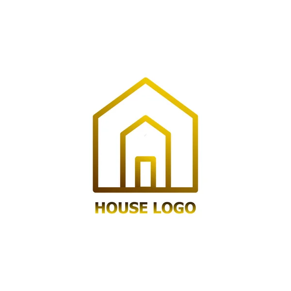 Astratto Casa Logo Vettoriale Icona Isolata Sullo Sfondo Bianco — Vettoriale Stock