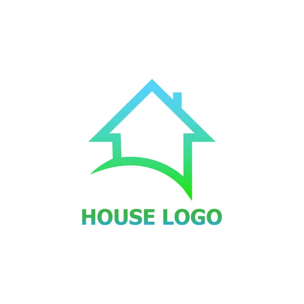 Ícone Vetor Logotipo Casa Abstrata Isolado Fundo Branco —  Vetores de Stock