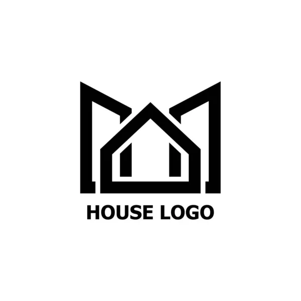 Icono Abstracto Del Vector Del Logotipo Casa Aislado Fondo Blanco — Vector de stock